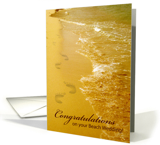 congratulations, beach wedding card (871889)