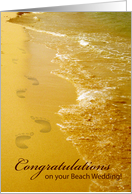 congratulations, beach wedding card