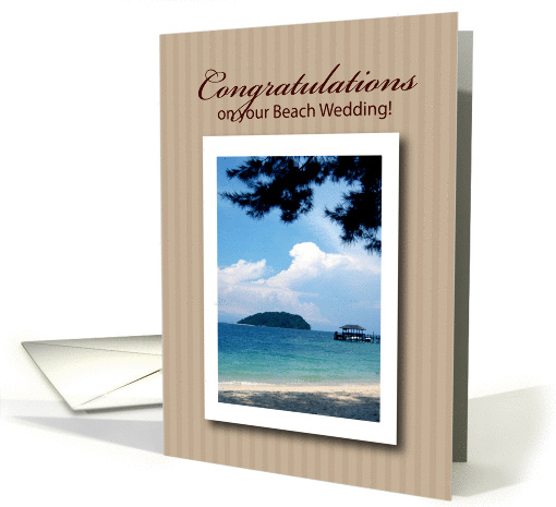 congratulations, beach wedding card (871892)