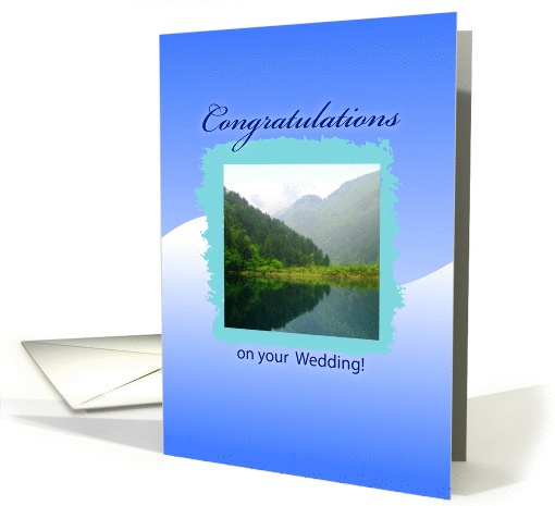 congratulations, lake wedding card (871893)