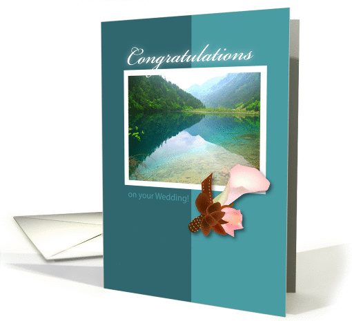 congratulations, lake wedding card (871894)