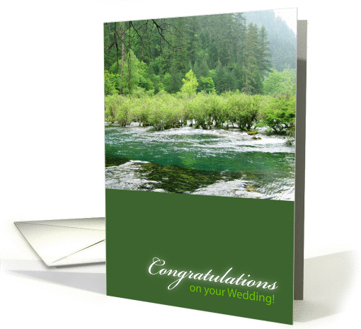 congratulations, river wedding card (871895)