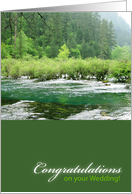 congratulations, river wedding card