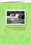 congratulations, river wedding card