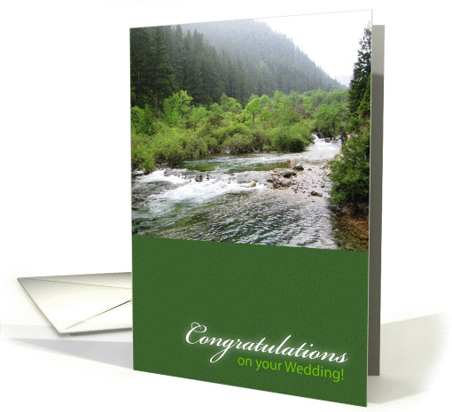 congratulations, river wedding card (871897)
