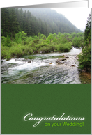 congratulations, river wedding card