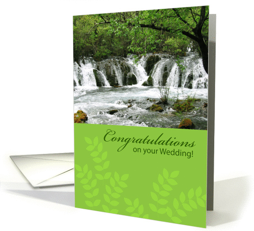 congratulations, river wedding card (871898)