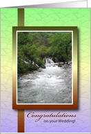 congratulations, river wedding card
