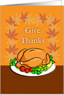 Happy Thanksgiving, Turkey on a Platter card