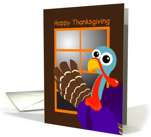 happy thanksgiving, cute turkey card (872937)