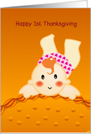 happy 1st thanksgiving, baby card