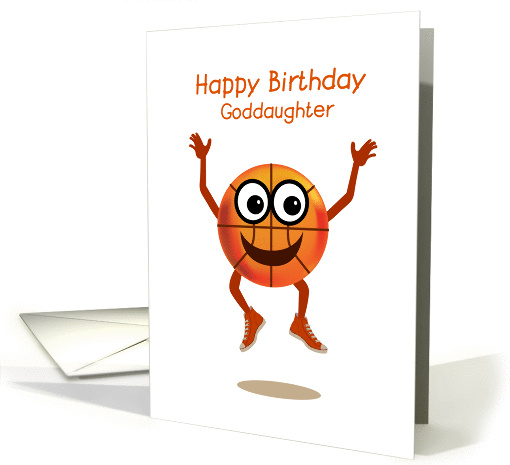 happy birthday, goddaughter, basketball, cartoon, card (874451)