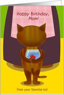 happy birthday, mom! from your favorite kid. cute kitten card