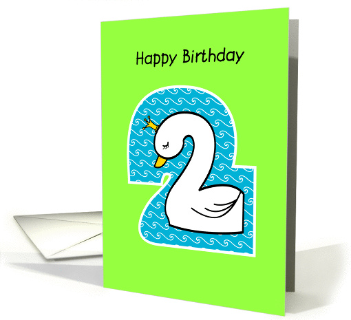 happy birthday, 2, cute swan card (876398)