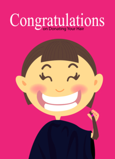 Congratulations On donating your hair, girl