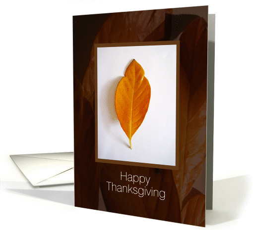 Happy Thanksgiving, autumn leaf card (881604)