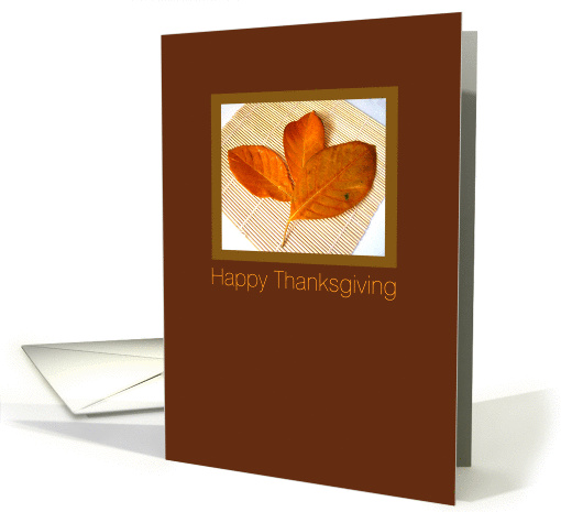 Happy Thanksgiving, autumn leafs card (881618)