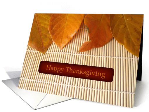 Happy Thanksgiving, autumn leafs card (881619)
