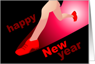 happy new year, running card