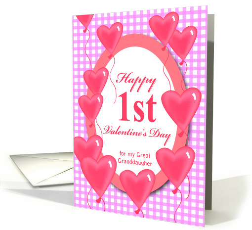 happy 1st valentine's day, for my great granddaughter card (885057)