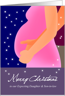 Merry Christmas to our expecting daughter & son-in -law, couple card
