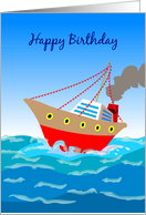 happy birthday, cruise line card