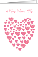 happy valentine’s Day, a lot of small love make a big love shape card