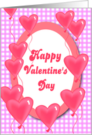 happy valentine’s Day, a lot of love shape balloons card