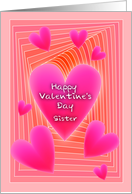 happy valentine’s Day, sister, love background card