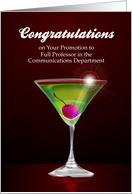 Congratulations on your promotion to full professor, martini card