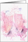 Pink Champagne Flutes card