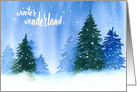 Christmas Trees in the Snow card