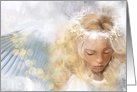 Christmas Angel with Halo of twinkling lights card