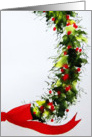 Christmas Holly Wreath card