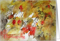 Thanksgiving Autumn Berries card