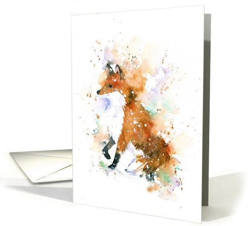 Sitting Fox card (1425280)
