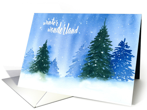 Christmas Trees in the Snow card (1545778)