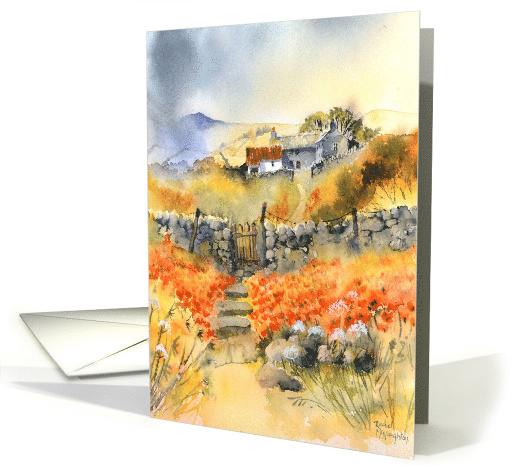Through the Poppies,Swaledale, Yorkshire, England card (1562956)