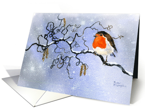 Christmas Robin on Snowy Branch card (1782828)