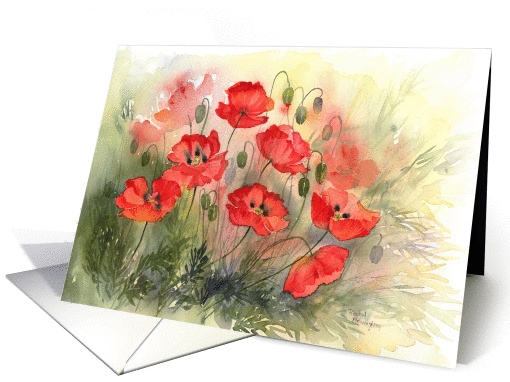 Poppies card (239974)