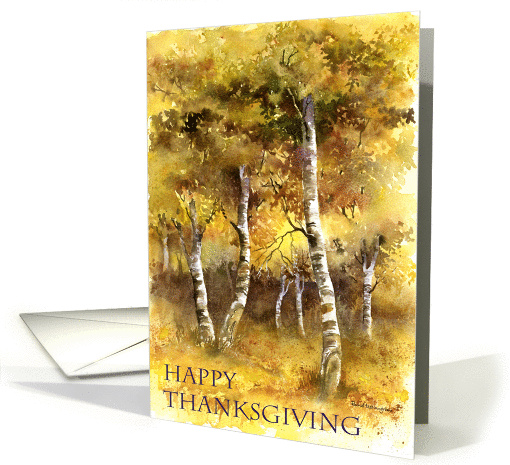 Thanksgiving Autumn Gold card (247990)