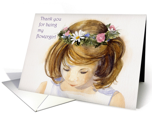 Flowergirl thank you card (250535)