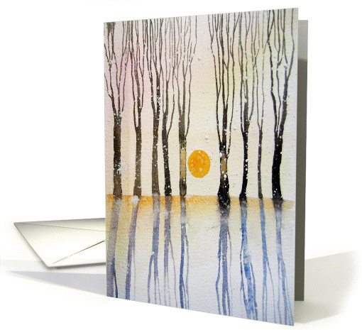 Season's Greetings snowscene card (279337)