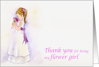 Thank you for being my flower girl card