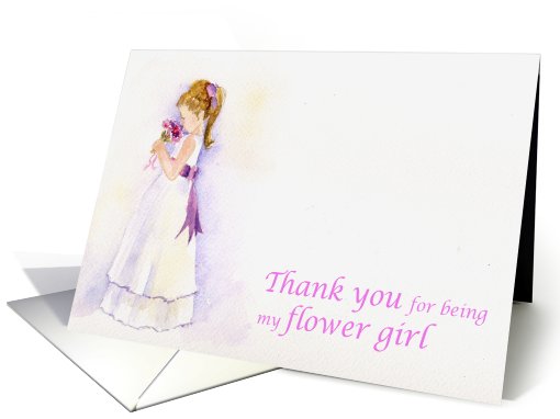 Thank you flower girl card (398634)