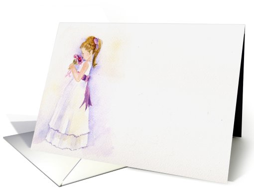 blank flower girl bridesmaid card (398635)