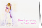 thank you bridesmaid card