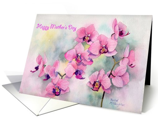 Mother's Day Pink orchid card (412847)