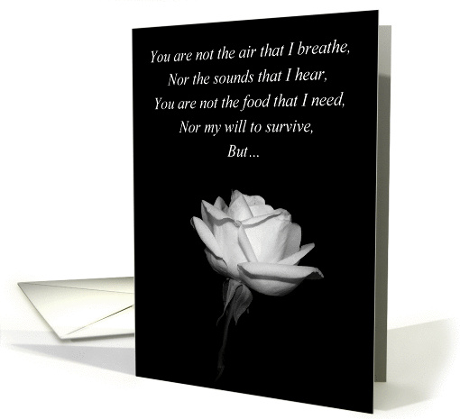 White Rose - Love Birthday card (273076)