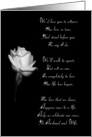 White Rose - Wedding Invitation Poem card